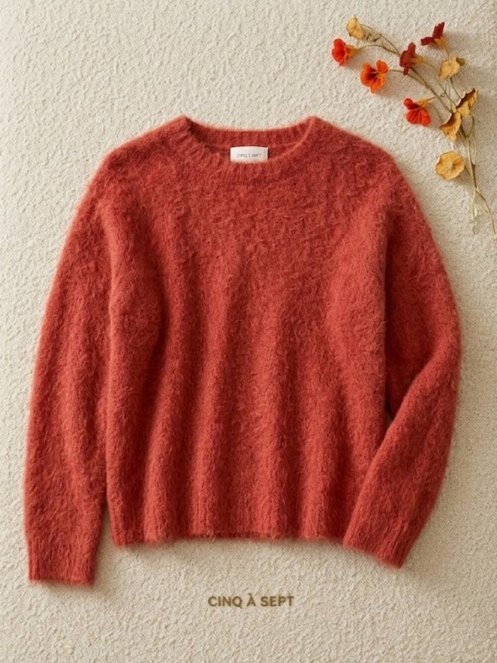 Cinq à Sept Oversized Alpaca-Wool Blend Fuzzy Knit Sweater XS
